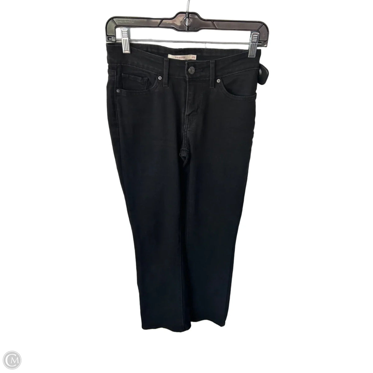 Jeans Flared By Levis In Black Denim, Size: 2
