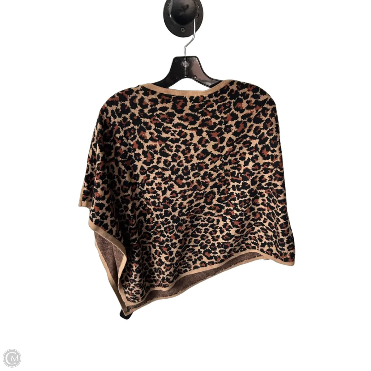 Poncho By Talbots In Black & Tan, Size: Xs