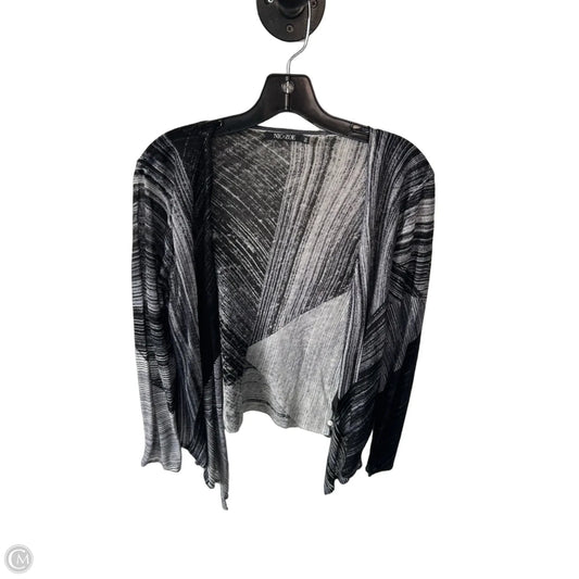 Sweater Cardigan By Nic + Zoe In Black & Grey, Size: Mp