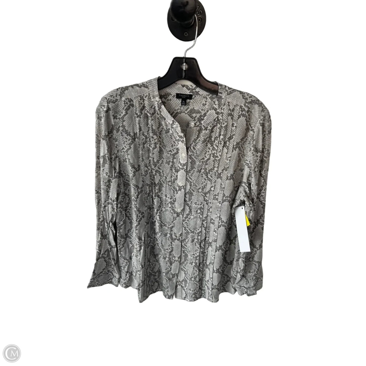 Top Long Sleeve By Talbots In Grey, Size: Mp