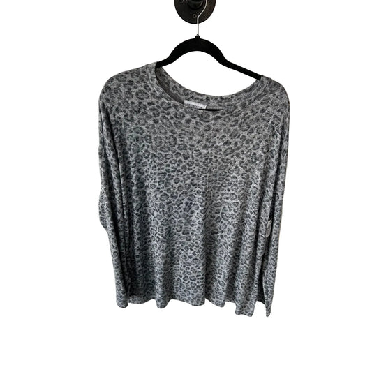 Top Long Sleeve By Liz Claiborne In Grey, Size: Xlp