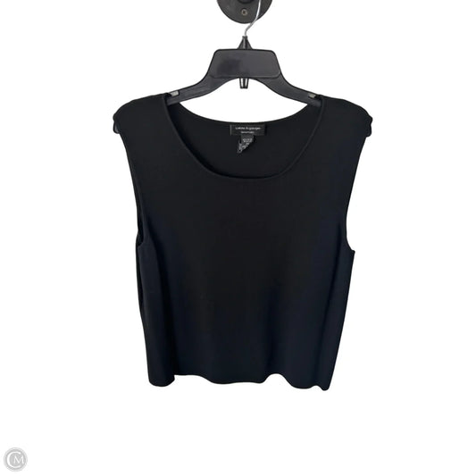 Vest Sweater By Cable And Gauge In Black, Size: 2x
