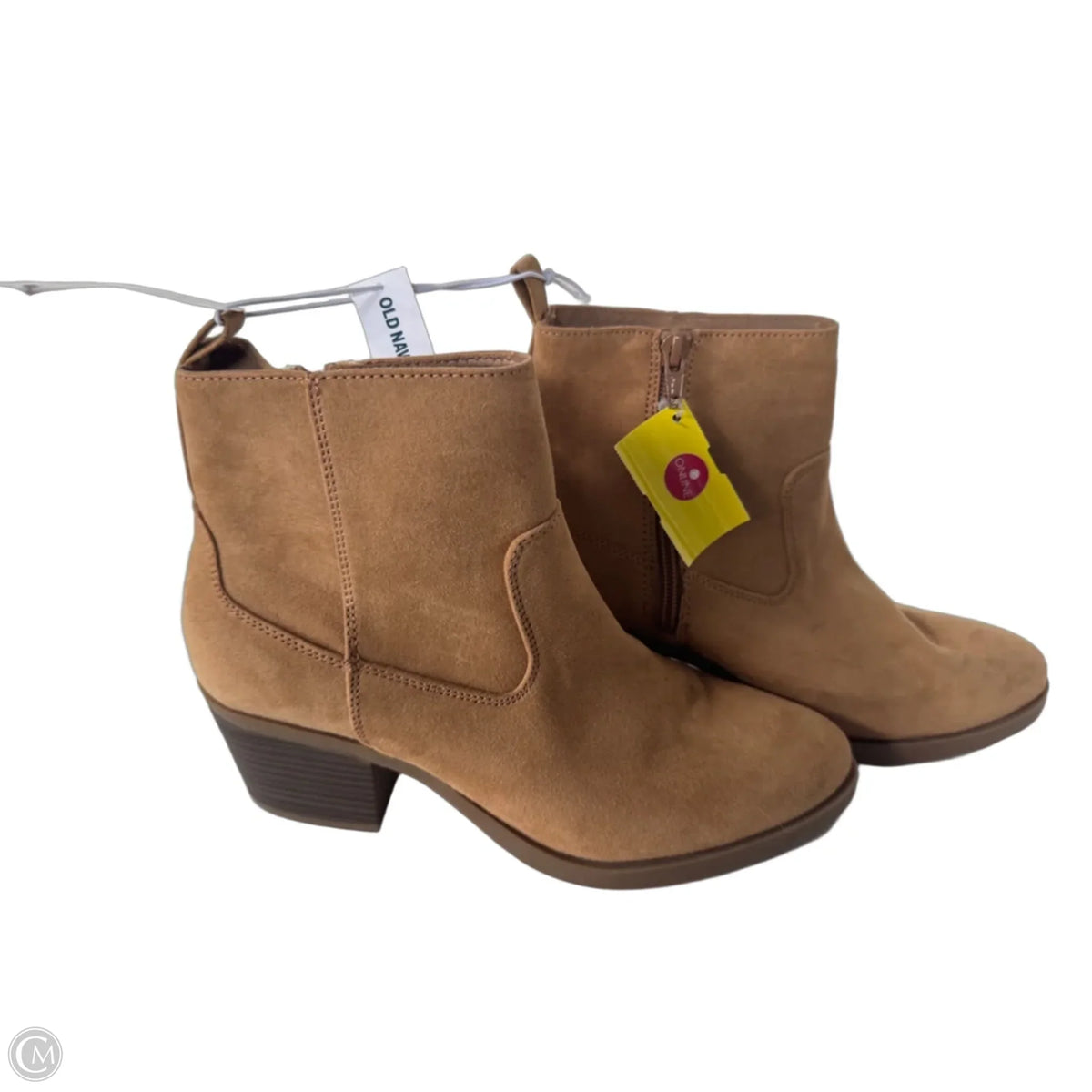 Boots Ankle Heels By Old Navy In Tan, Size: 8