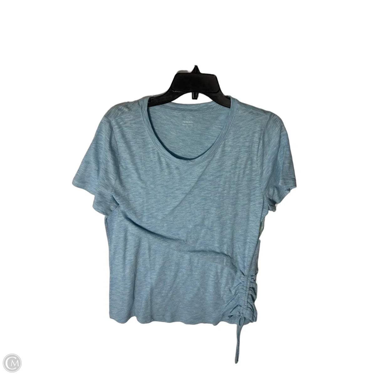 Top Short Sleeve Basic By Talbots In Blue, Size: L