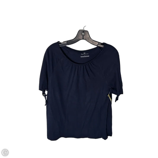 Top Short Sleeve By Talbots In Navy, Size: L
