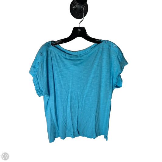 Top Short Sleeve By Talbots In Blue, Size: L