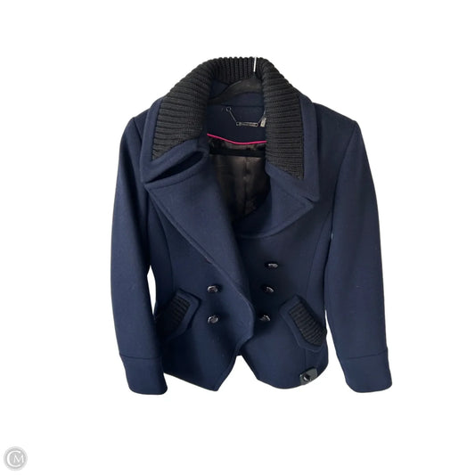Coat Peacoat By Trina Turk In Blue, Size: Xs