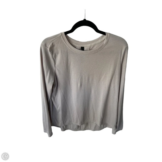 Athletic Top Long Sleeve Crewneck By Mondetta In Beige, Size: L