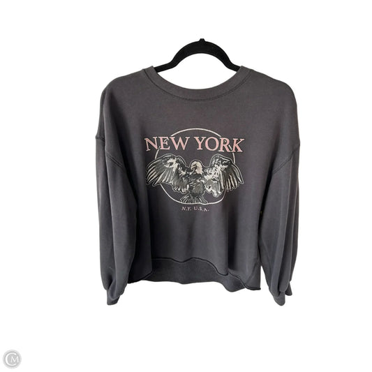 Sweatshirt Crewneck By Abercrombie And Fitch In Grey, Size: L