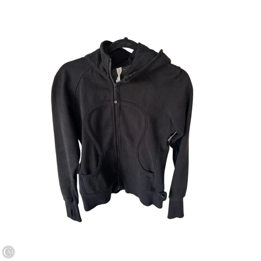 Athletic Sweatshirt Hoodie By Lululemon In BLACK, Size: M