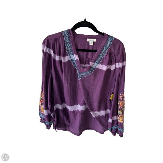 Top Long Sleeve By Sundance In Purple, Size: M