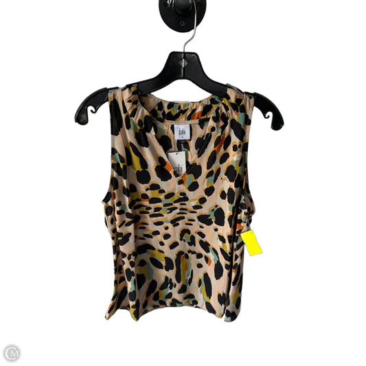Top Sleeveless By Cabi In Black & Tan, Size: M
