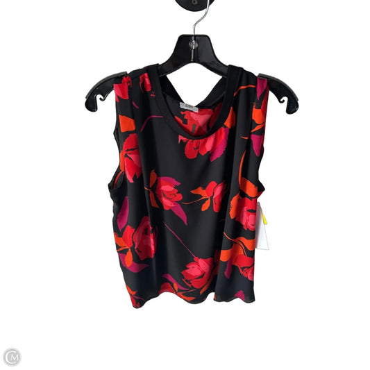 Top Sleeveless By Cabi In Black & Orange, Size: S