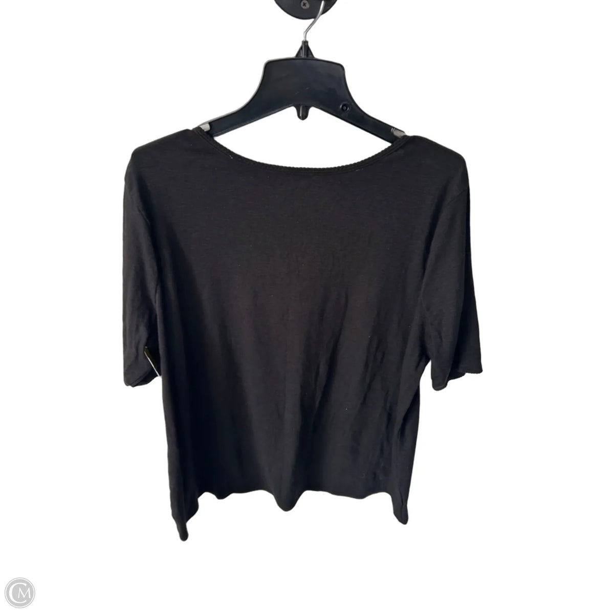 Top Short Sleeve Basic By Time And Tru In Black, Size: 3x
