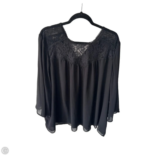 Top Short Sleeve By Torrid In Black, Size: 4x