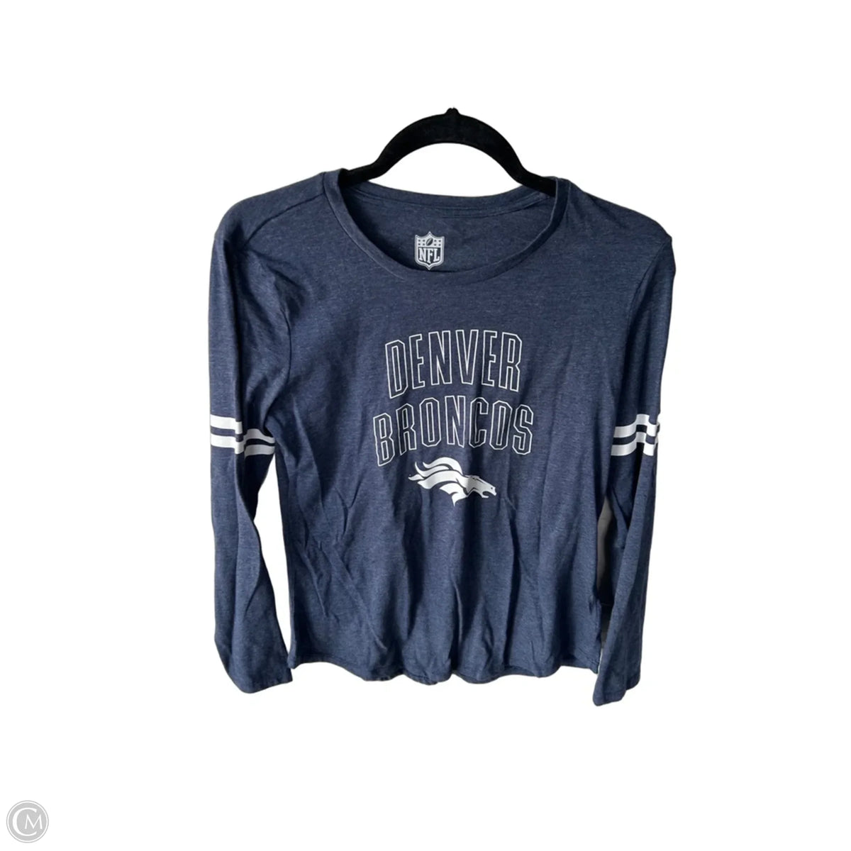 Top Long Sleeve Basic By Nfl In Blue & White, Size: M