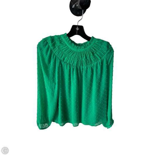 Top Long Sleeve By J. Crew In Green, Size: M