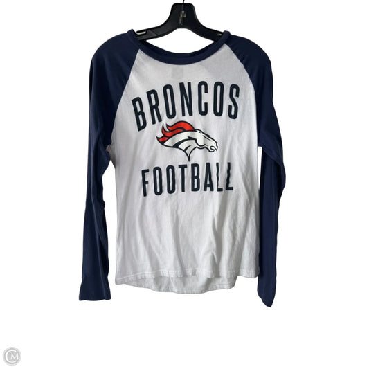 Top Long Sleeve Basic By Nfl In Blue & White, Size: S