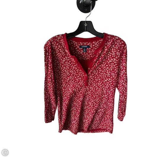 Top Long Sleeve By Chaps In Red, Size: M