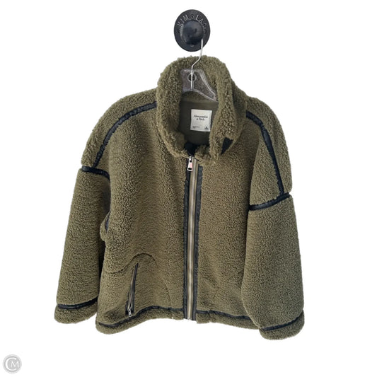 Coat Faux Fur & Sherpa By Abercrombie And Fitch In Black & Green, Size: Xl