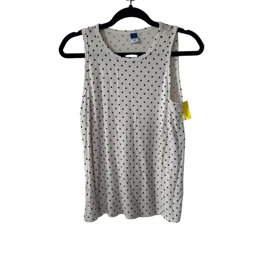 Top Sleeveless Basic By Old Navy In Black & Cream, Size: S