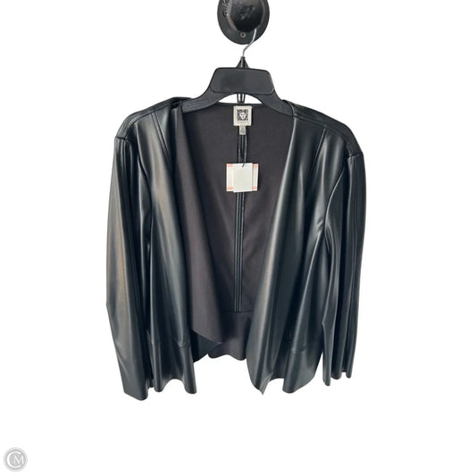 Jacket Moto By Anne Klein In Black, Size: 2x