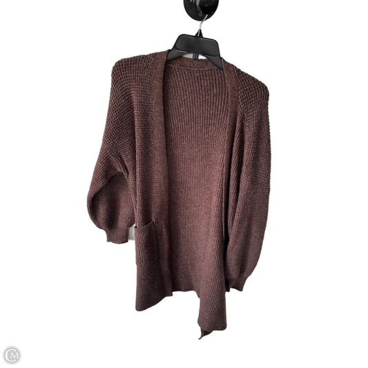 Sweater Cardigan By Clothes Mentor In Brown, Size: Xl