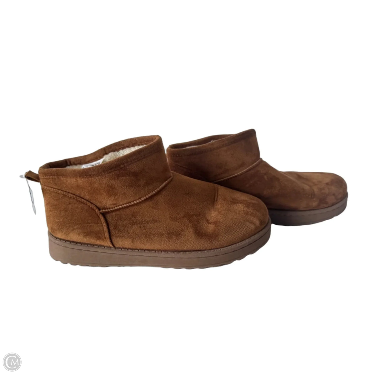 Boots Ankle Flats By So In Brown, Size: 9