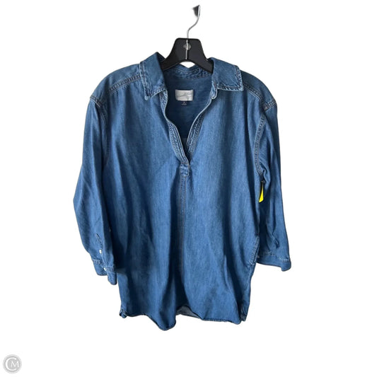 Dress Casual Short By Universal Thread In Blue Denim, Size: M