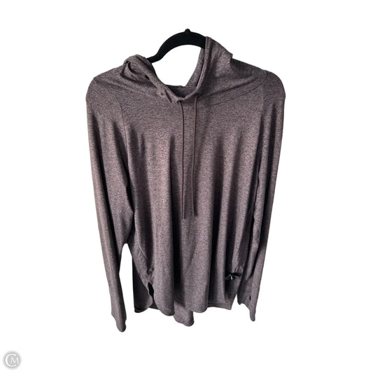 Athletic Top Long Sleeve Hoodie By Athleta In Brown, Size: Xl
