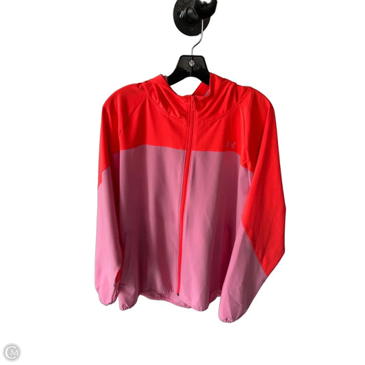 Athletic Jacket By Under Armour In Pink, Size: 1x