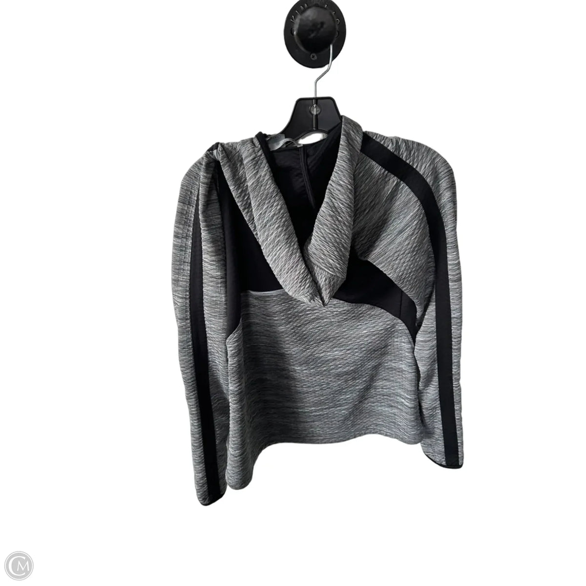 Athletic Jacket By Athleta In Black & Grey, Size: L