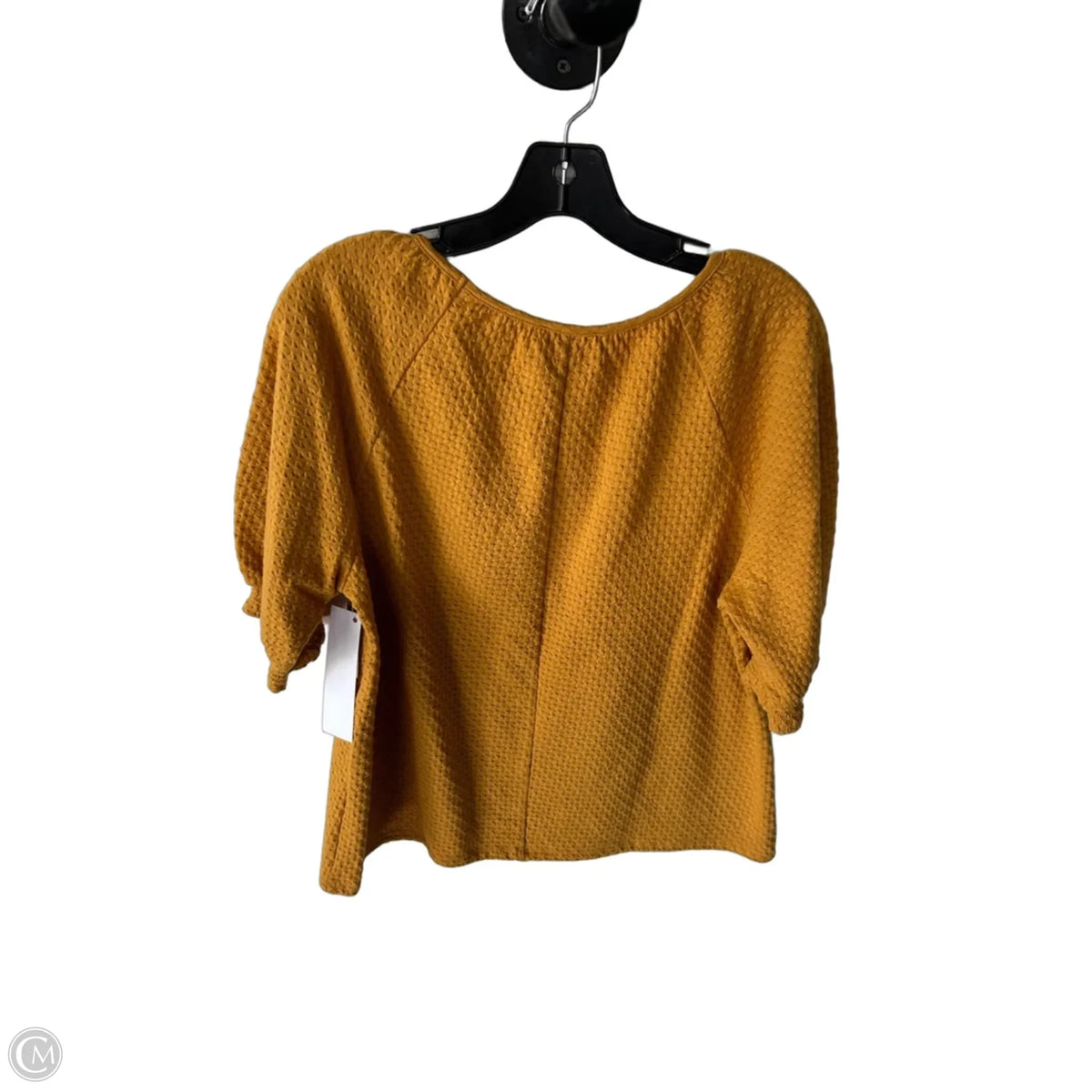 Top Short Sleeve By Loft In Yellow, Size: M