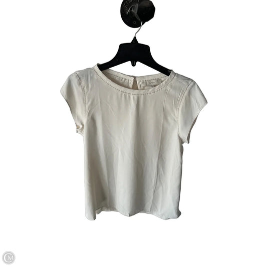 Top Short Sleeve By Loft In Cream, Size: S