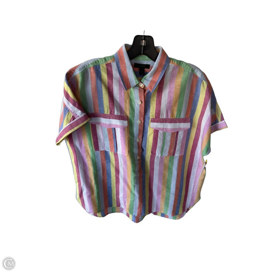 Top Short Sleeve By J. Crew In Striped Pattern, Size: S