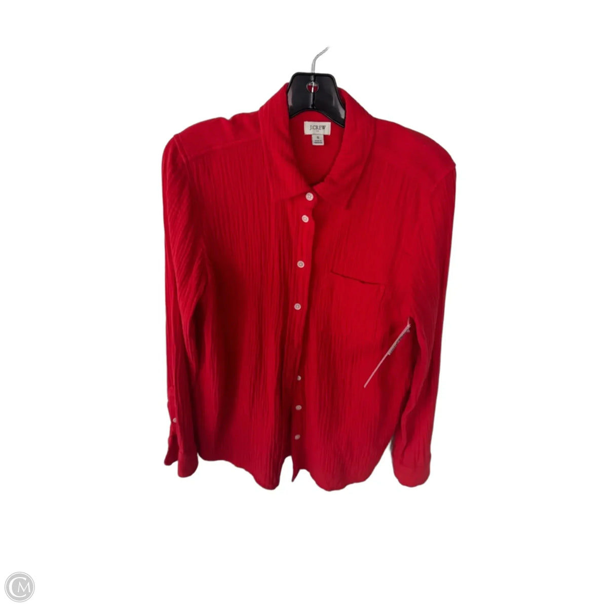 Top Long Sleeve By J. Crew In Red, Size: S