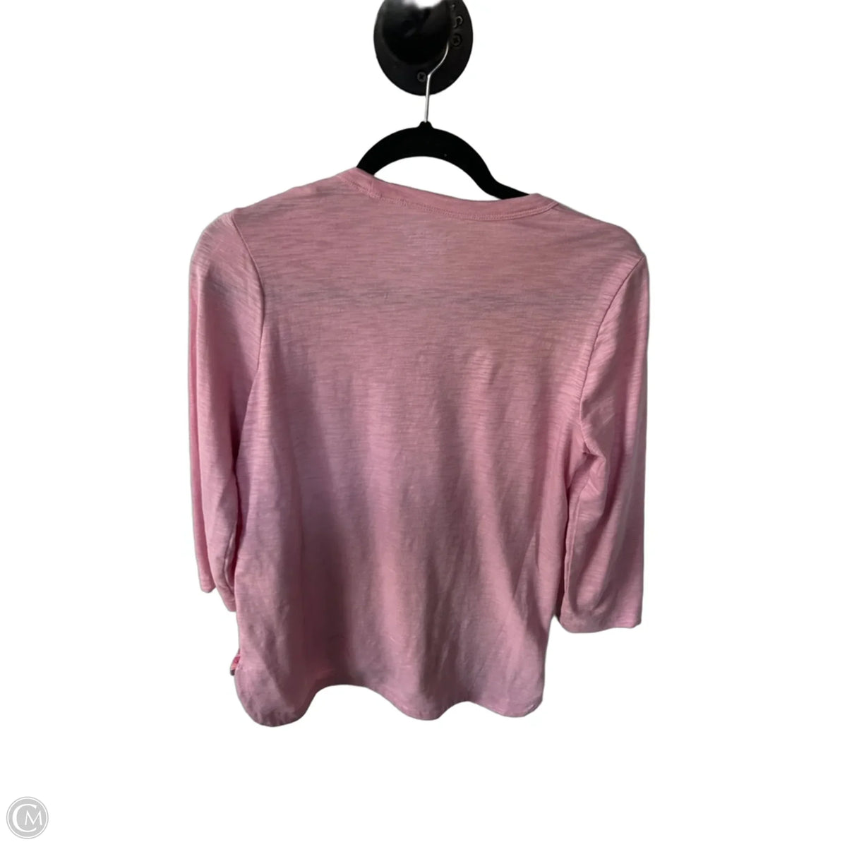 Top 3/4 Sleeve Basic By Chicos In Pink & Red, Size: S