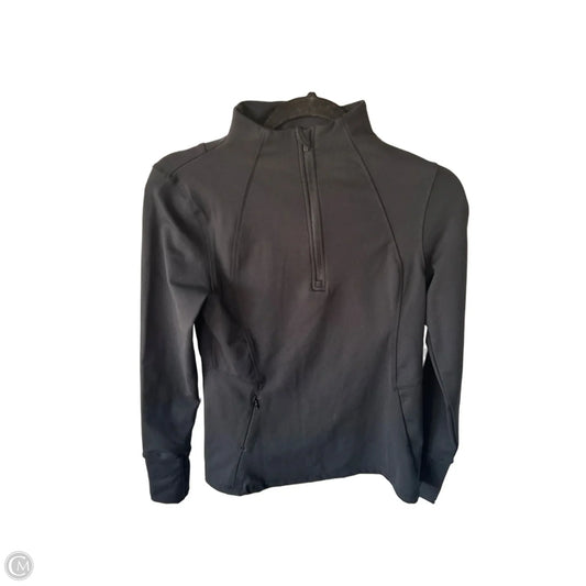 Athletic Top Long Sleeve Collar By Danskin In Black, Size: Xs