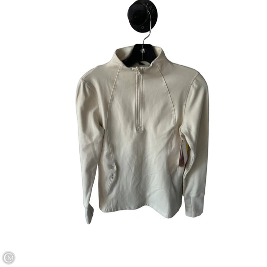Athletic Top Long Sleeve Collar By Danskin In Cream, Size: Xs