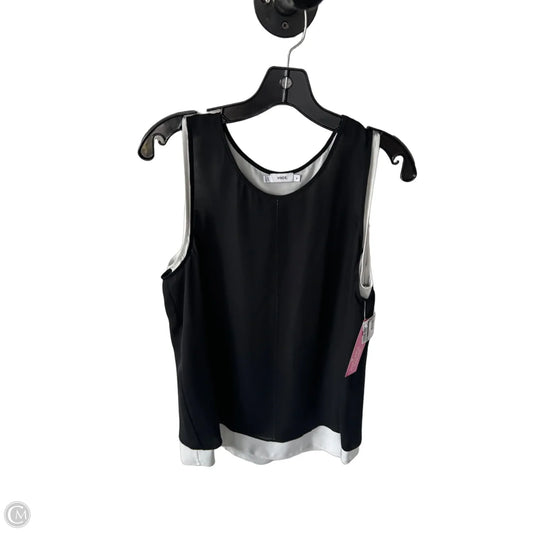 Top Sleeveless By Vince In Black & White, Size: Xl