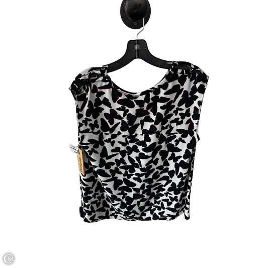 Top Sleeveless Designer By Kate Spade In Black & White, Size: Xl