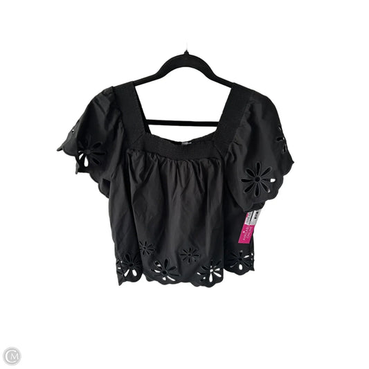 Top Short Sleeve By Rails In Black, Size: L