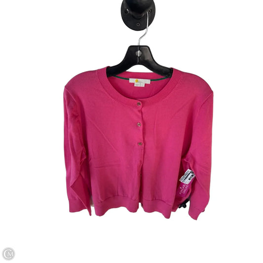 Sweater Cardigan By Boden In Pink, Size: L