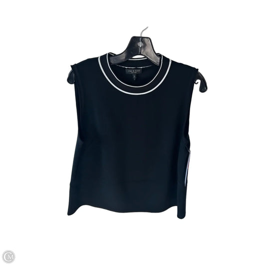 Top Sleeveless By Rag And Bone In Black & White, Size: L