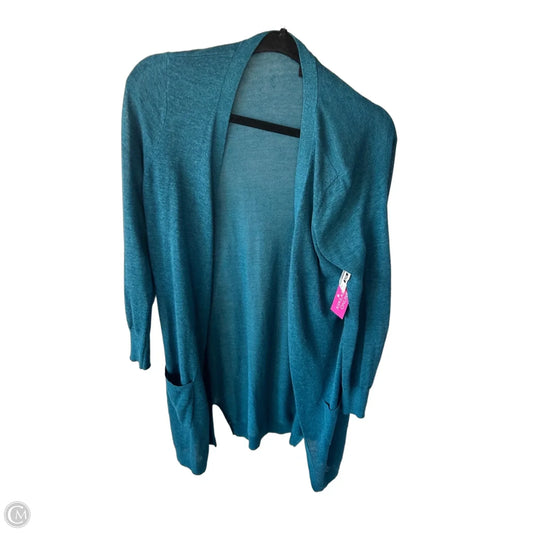 Sweater Cardigan By Halogen In Blue, Size: M
