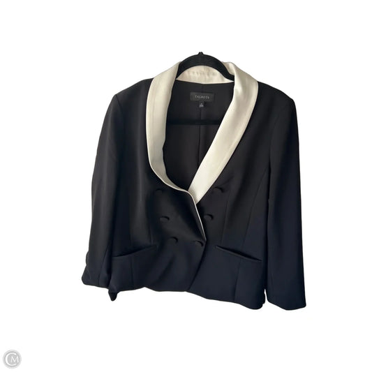 Blazer By Talbots In Black & Cream, Size: L