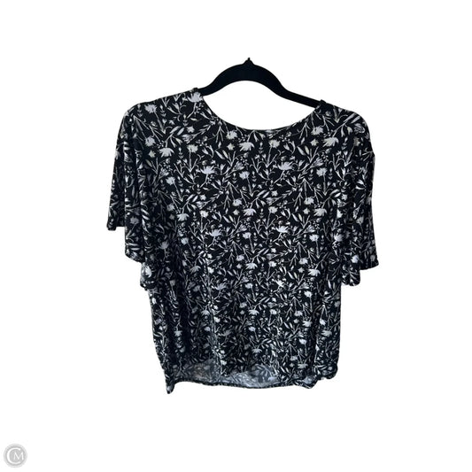 Top Short Sleeve By Ellen Tracy In Black & White, Size: Xl