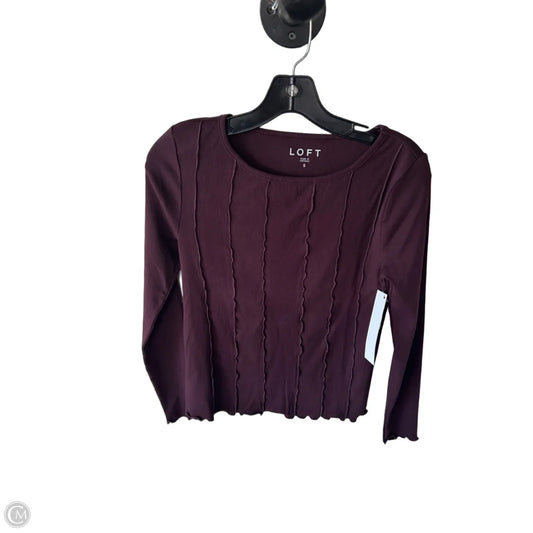 Top Long Sleeve By Loft In Purple, Size: S