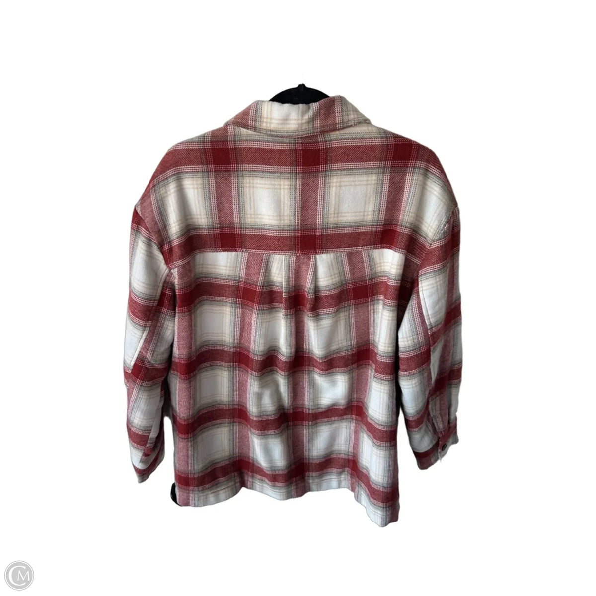 Jacket Shirt By Love Tree In Maroon, Size: M