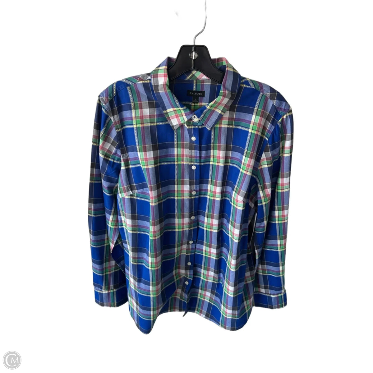 Top Long Sleeve By Talbots In Blue, Size: L